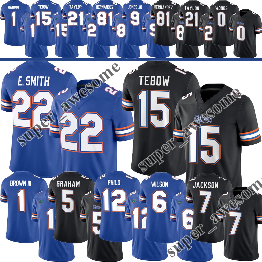 Florida Gator Football Jersey Aaron Philo Vernell Brown III Myles Graham Jadan Baugh Jayden Woods Tramell Jones Jr Aaron Hernandez Tim Tebow Percy Harvin Smith PITTS