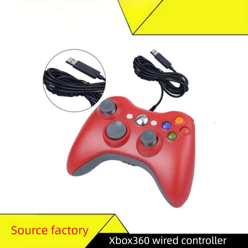 XBOX 360 Game Controller, Universal for TVBOX, PC, PS3, Android TV, Steam, Dual Motor Vibration, Wired & Wireless Gamepad, Gaming Accessories, Cross-b