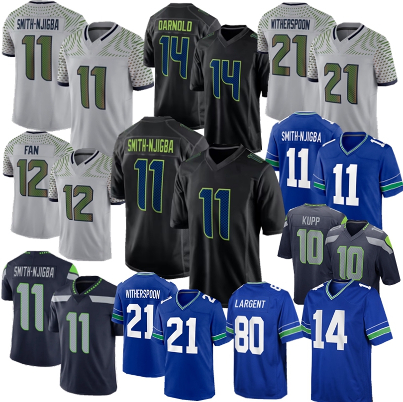 2026 New Cooper Kupp Sam Darnold Jaxon Smith-Njigba Football Jersey Jalen Milroe Devon Witherspoon Lynch Byron Murphy II Bosworth Bobo Grey Zabel Nick Emmanwori