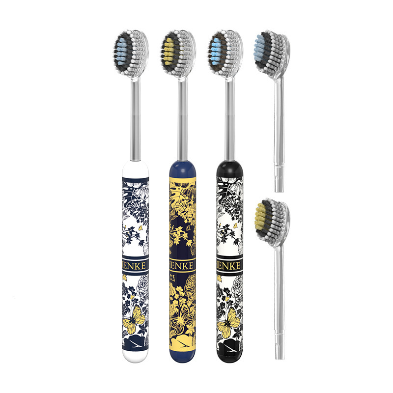 Toothbrush Mountain Style Interchangeable Head Convex Large Wide Head For Adults And Couples High Aesthetic Handle Gift Box Packaging