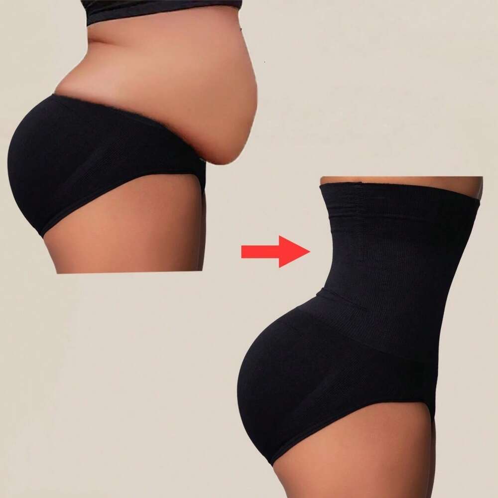 Soft Body Shaper Tummy Control High Waist No Rolling for Women Women's high-waisted tummy control shapewear pants, butt-li