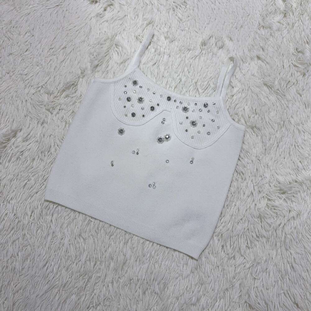2026 Spring New Designer Fashion Casual Handmade Beaded Hoodie k30 Women's Knitted Top