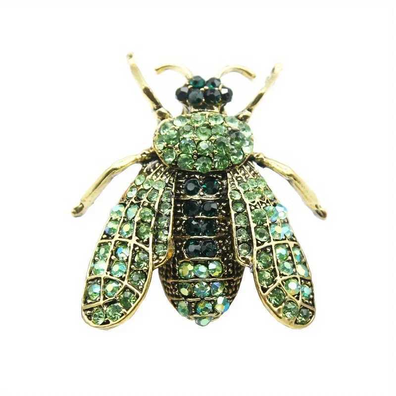 Classic Women Men Vintage Crystal Bee Insect Brooch Vivid Exquisite Badges Pin For Lady Z260401
