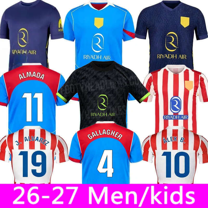 25 26 atleticos de madrid B HANCKO soccer jerseys shirts ALEX B. GALLAGHER GRIEZMANN M.LLORENTE ALMADA 2025 2026 football Home Away Third Kids Men socks Kit