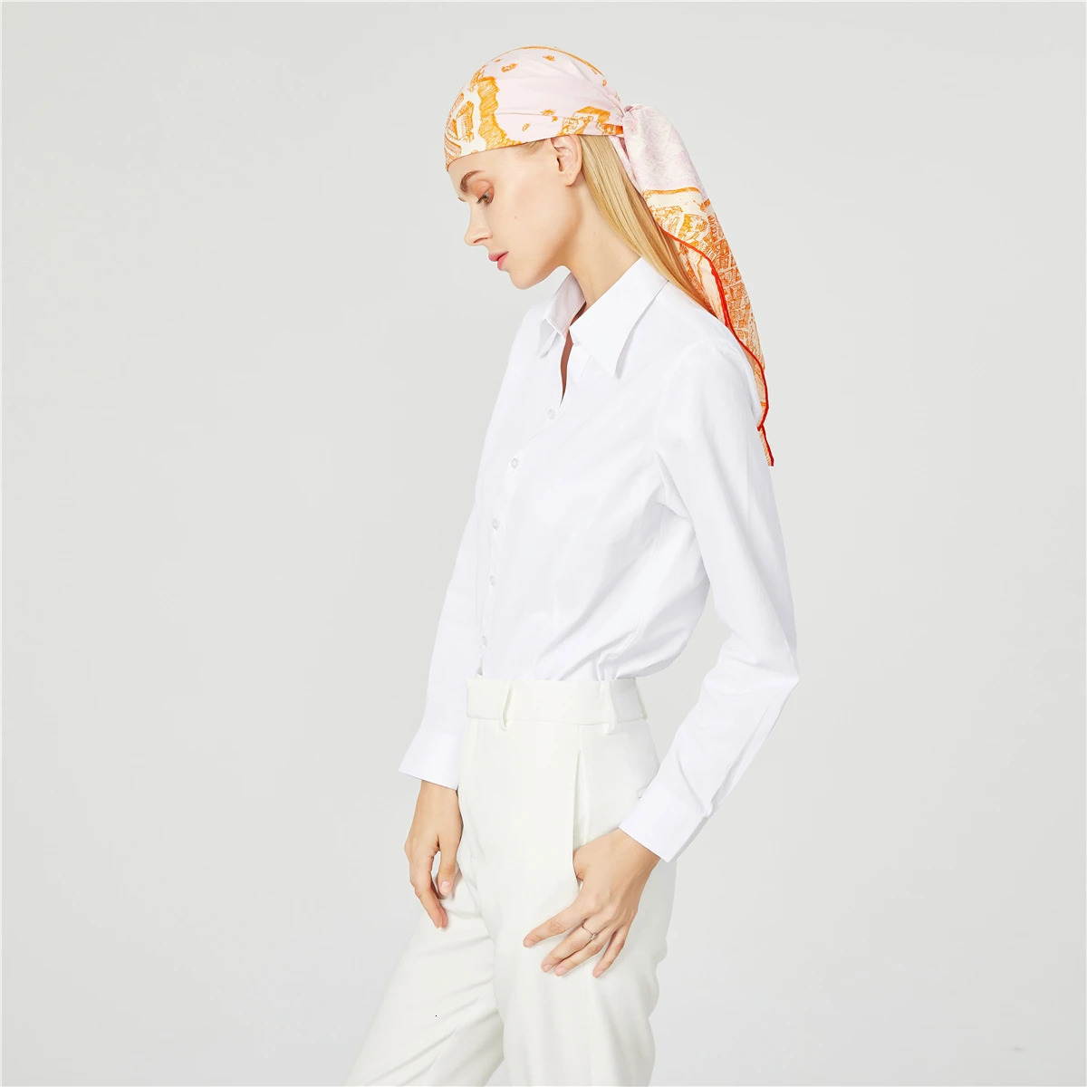 90cm Horse Printing Scarf Women y Bandana Handmade Curled Twill Silk Square Hijab Scarf Foulard Head Scarves Shawl 260331