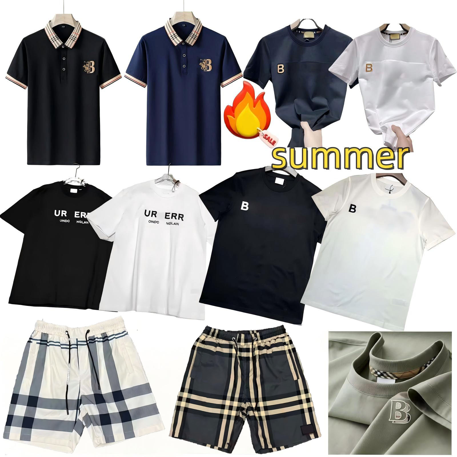 2026 New Designer short sleeved shirt new men's designer polo shirt summer fashionable shorts men's fashionable simple T shirt cotton casual collar T shirt M-3XL