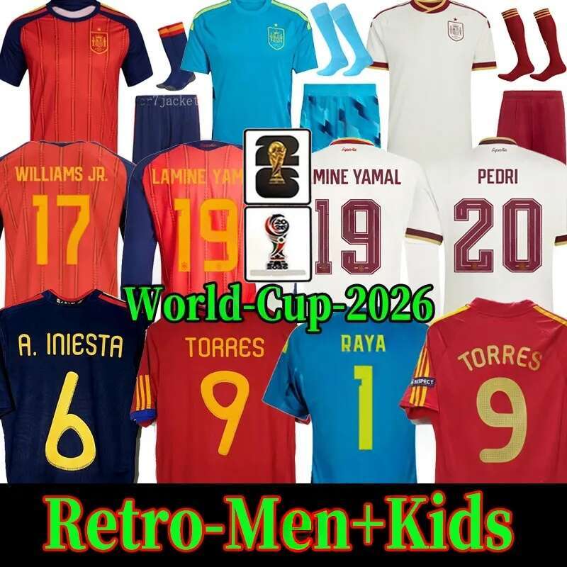 spain jersey world cup 2026 espana Soccer Jersey WILLIAMS JR FERRAN CARVAJAL 26 27 LAMINE YAMAL National Team Football tops Shirt Men Kids Kit Camisetas Espana RODRI