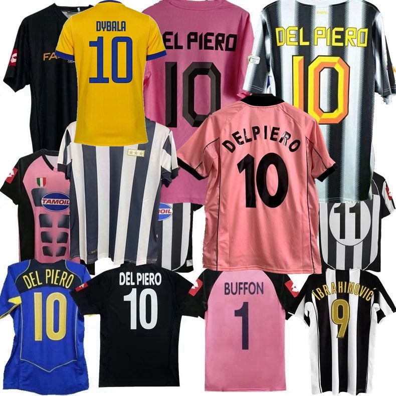 1995 96 97 98 99 2000 01 02 03 04 05 06 07 2010 11 12 13 14 15 16 17 18 19 20 Retro Buffon soccer jerseys POGBA DEL PIERO NEDVED Ibrahimovic ZIDANE PIRLO DYBALA football shirt