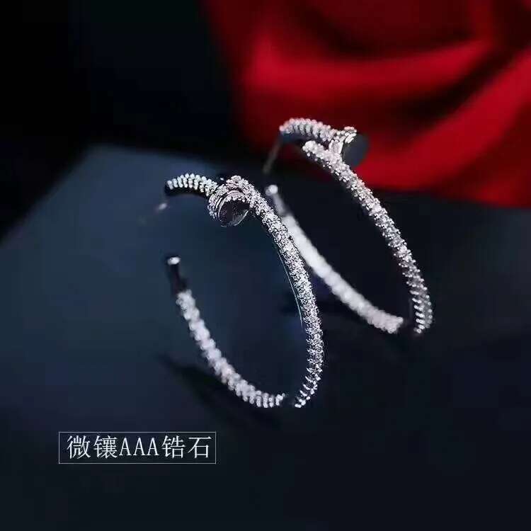 Luxury Brand Designer Jewelry Luxury Brand Designer Jewelry Versatile Fashion Luxury Earrings Copper Inlaid Zircon Studs CT Hoops Elegant Versatile Hi