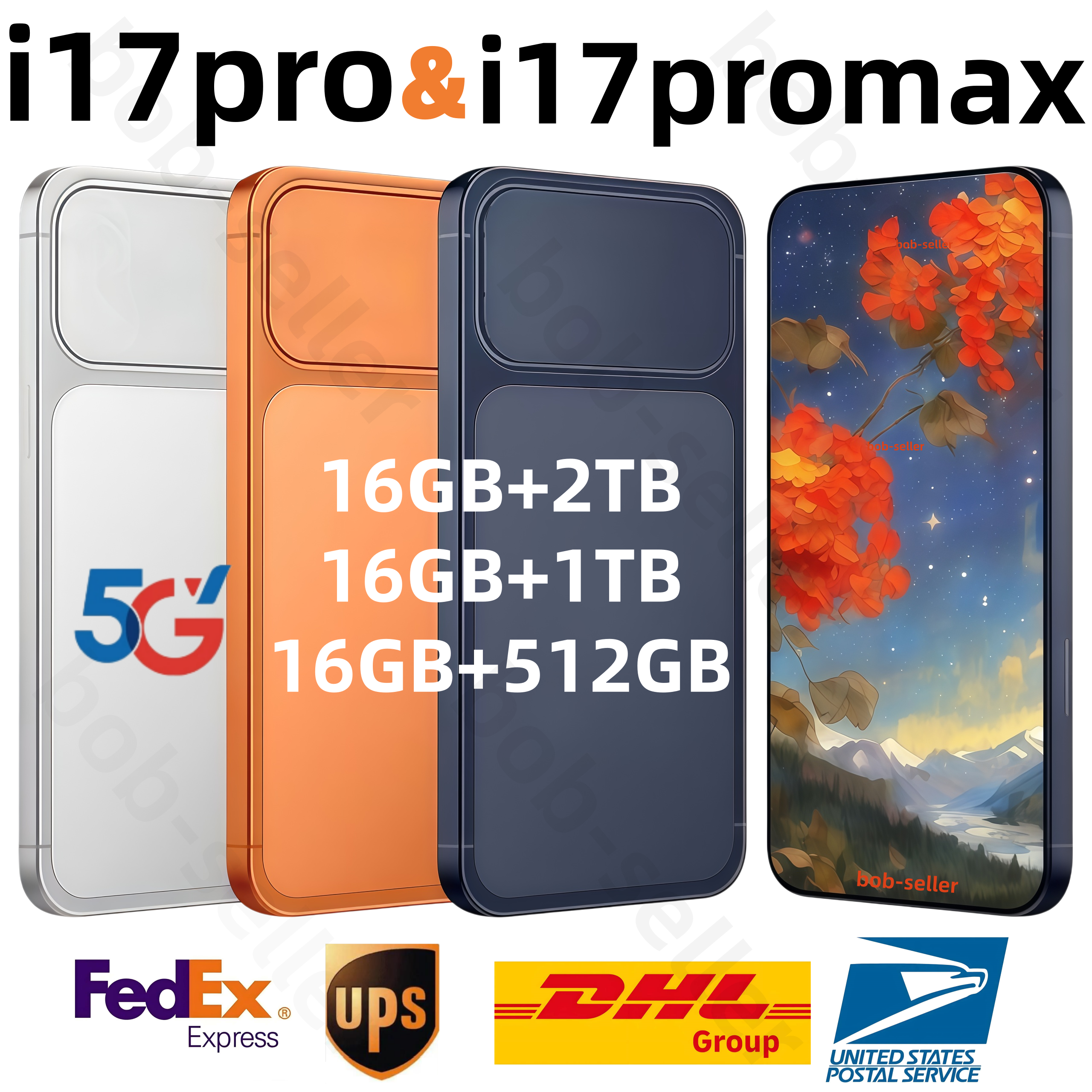 Face ID 6.9inch All Screen HD i17 pro max s25 ultra Cell Phones Smartphone Camera 1TB RAM unlock Android 15 Mobile Phone gift Green Tag Sealed Box face ID designer