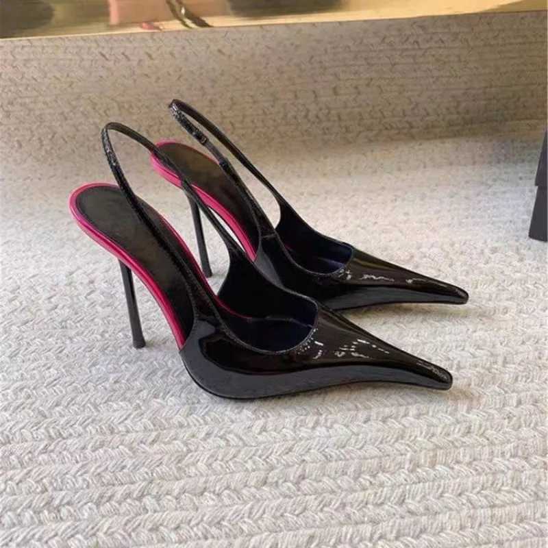 Baotou High Heel Sandals Womens Fine Heel Lacquer Pointed High Heels 2026 Spring New Design Sense Professional Womens Shoes X260401