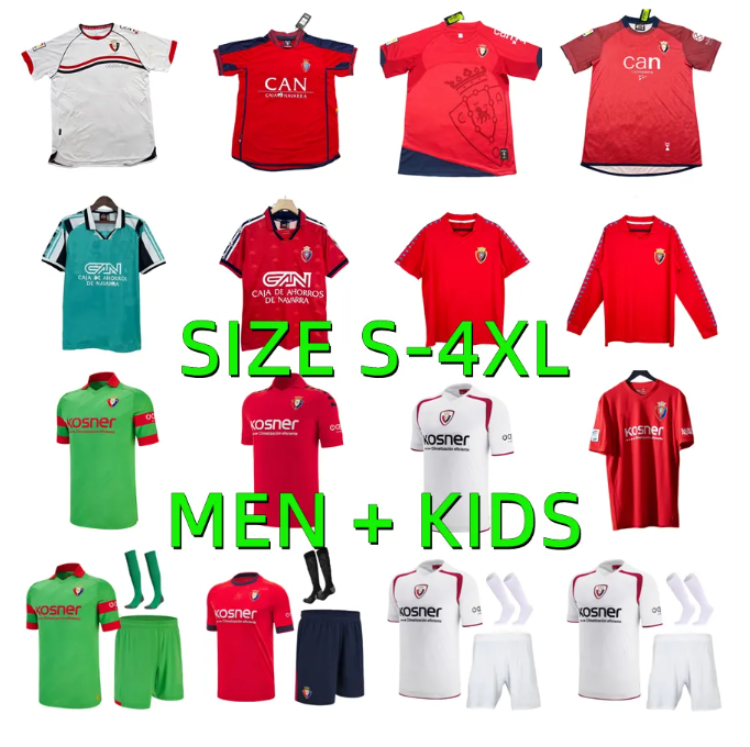 25 26 Osasuna soccer jerseys 1996 1997 2004 2005 2010 2012 Retro RUBEN GARCIA 2025 2026 BRYAN GARCIA BUDIMIR OROZ CATENA MONCAYOLA ARESO BARJA Men Kids football shirts