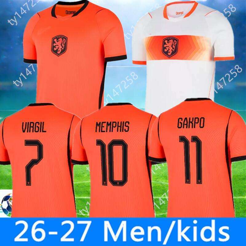 Netherlands Dutch jersey Holland world cup 2026 Soccer Jersey Bergkamp ROBBEN vintage National Team football tops Shirt Kids Kit MEMPHIS GAKPO 26 27 maillot de
