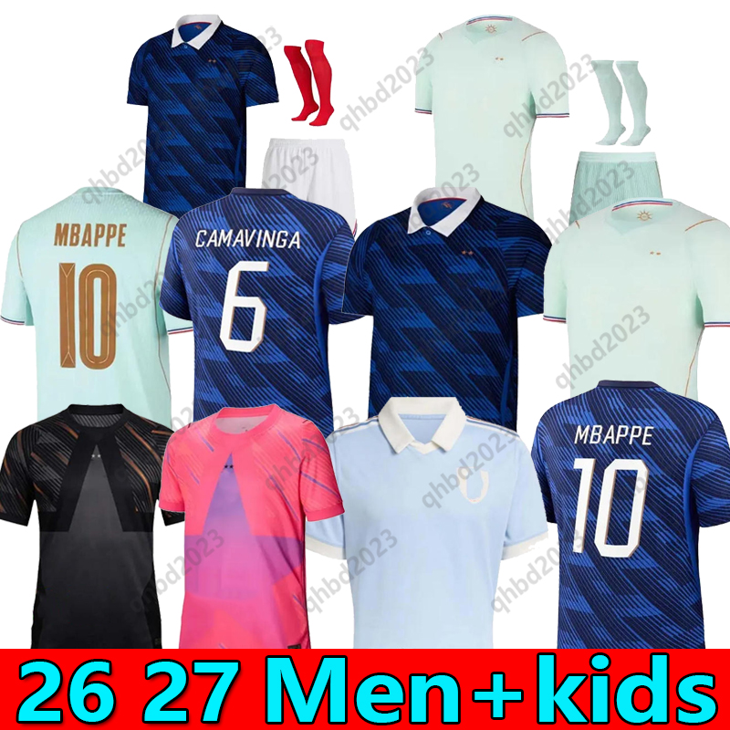 26 27 World Cup French Soccer Jerseys 2025 2026 GIROUD MBAPPE GRIEZMANN TCHOUAMENI DEMBELE SALIBA KANTE Maillot De Foot Equipe Maillots Kids Kit Football Shirt S-4XL