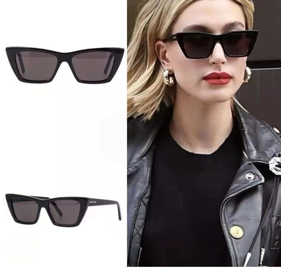 Luxury Designer Sunglasses For Women Classic Eyeglasses Goggle Beach lunettes de soleil Sun Glasses Mans Womans Optional Triangular signature yslly zonnebril