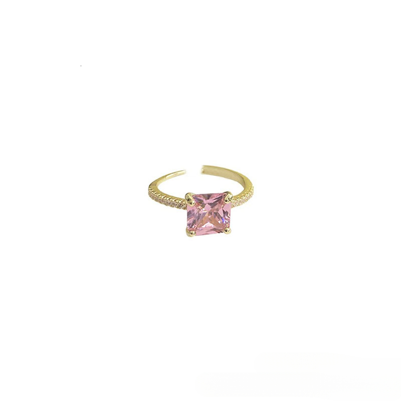 Pink Designer Ring Ultra-Sparkling Zirconia Ring for Women Affordable Luxury Holiday Gift for Women Unique Index Finger Ring