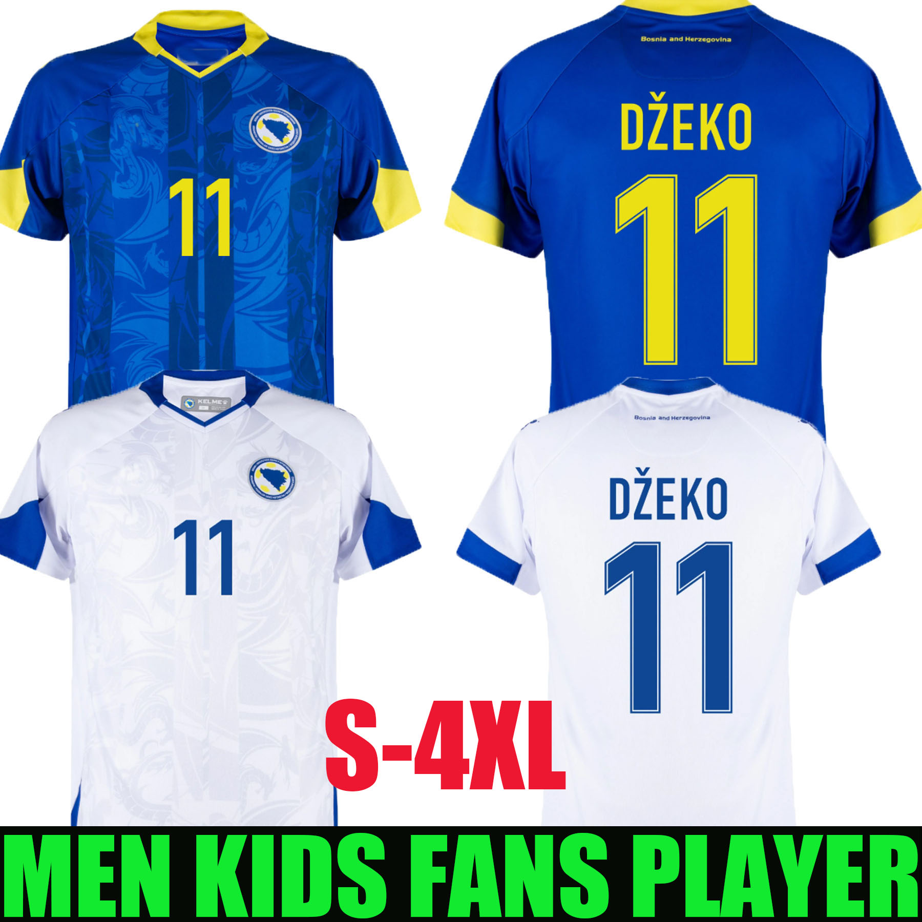 2026 Bosnia and Herzegovina Dzeko Soccer Jerseys 26 27 Home Away Men kids Players Fans Football uniforms Shirts kit Kit S-4XL top quality