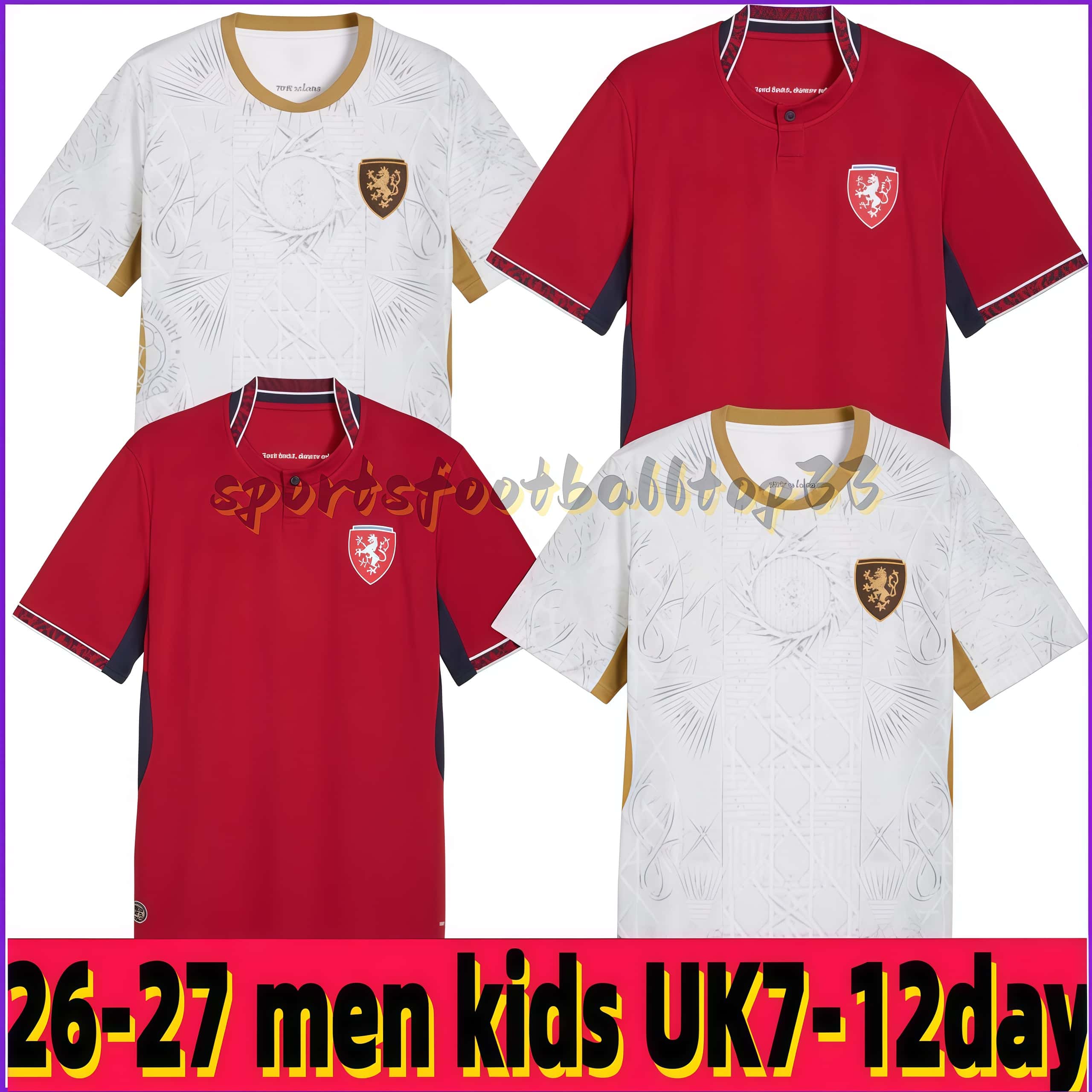 2026 Czech Republic jersey 2026 World cup Soccer Jersey Football Shirt Home away Train Pre match camiseta de futbol czech jersey Men and kids set tops kit