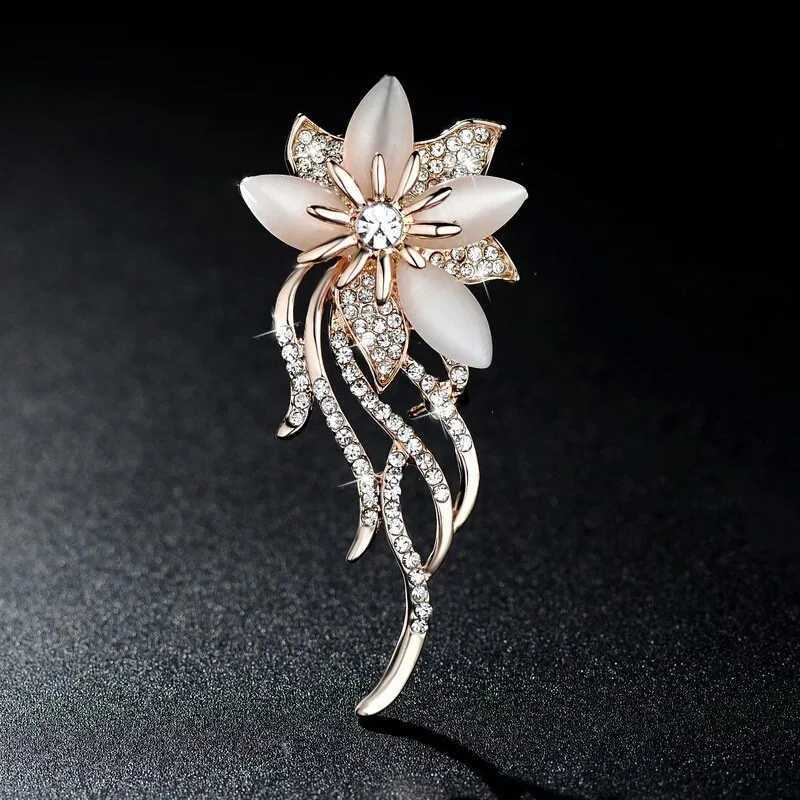 Fashion Flower Brooch For Women Rhinestone Brooch Jewelry Opal Brooch Pins Jewelry Girl Gift 2023 Z260401