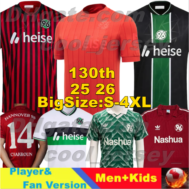 XXXL 25 26 Hannover 96 Soccer Jerseys KALLMAN NGANKAM HALSTENBERG STERNER 2025 2026 ROCHELT NIELSEN MOMULUH Men Uniforms KNIGHT LEOPOLD R.MATONDO Football Shirt 3XL