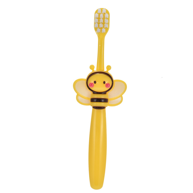 Cartoon Bee Kids Toothbrush Soft Bristles For 0-12 Years Old Baby Home Use