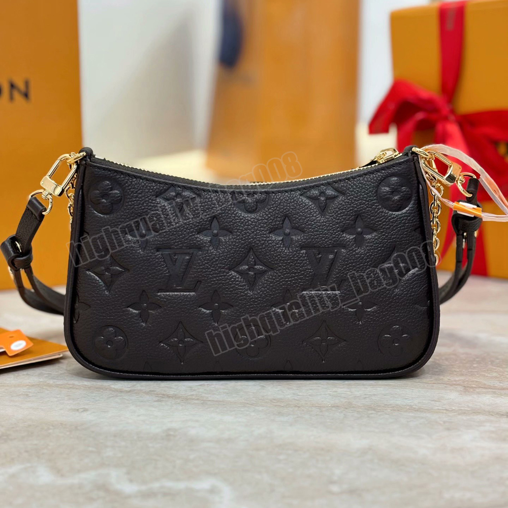 Easy pouch on strap designer bag luxury bag shoulder bag high quality old flower chain handbag fashion crossbody bag ladies designer leather embossed purse 10A