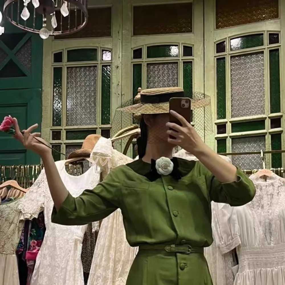 Camellia Flower Bow Knot Brooch Black White Velvet Ribbon Camellia Bow Brooch Mourning Accessories Flower Brooch Wedding Party Z260401