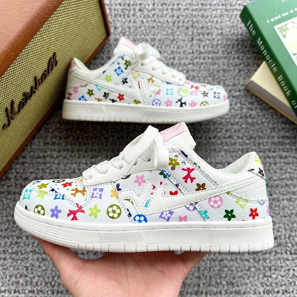 Free Shipping 2026s Spring Summer New Dopamine Color Block Design Couple Skate Shoes Fashion Versatile Breathable Men Women Casual Shoes Size 36-44