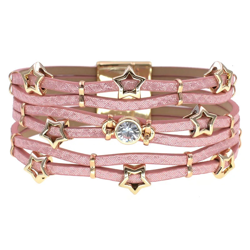 WELLMORE star bracelets for women Bohemia leather bracelets fashion wrap bracelets magnet bracelets Female jewelry wholesale 260318BJ - view 6