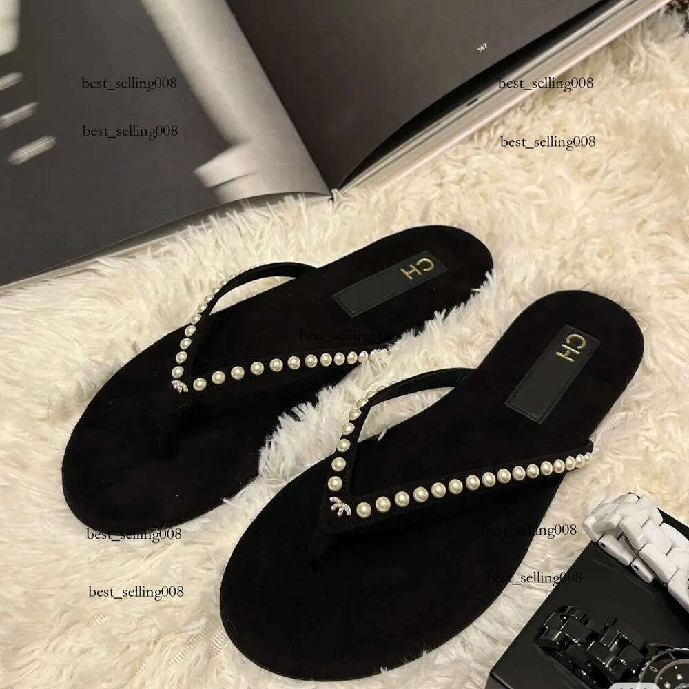 France slides Women Flat Sandals Mule Shoe Luxury Woman Ladies Summer Customized chanelslides chanelly CC channeled Flip Flops Slippers Diamond pearl slippers