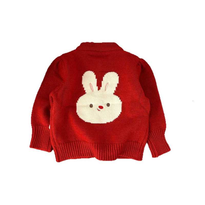Cardigan Cardigan Girls' Sweater Cardigan Autumn New French Sweet Cartoon Knit Cardigan Children's Clothing Kids' Coat
