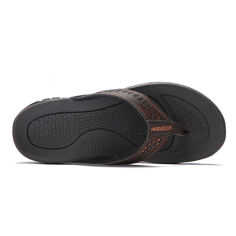Jumpmore Summer Flip Flops Men Shoes Outdoor Fashion PU Leather Flat Shoes Beach Holiday Shoes Size 40-50 260625 - view 4