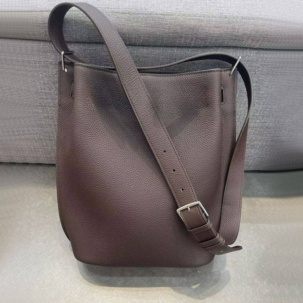 100% Real Leather Shoulder Bags With Wide Strap 2026 New Designer Bucket Totes Women Crossbody Bag Large Capacity Satchel Fashion Hobo Lady Handbags Underarm Bag 3614