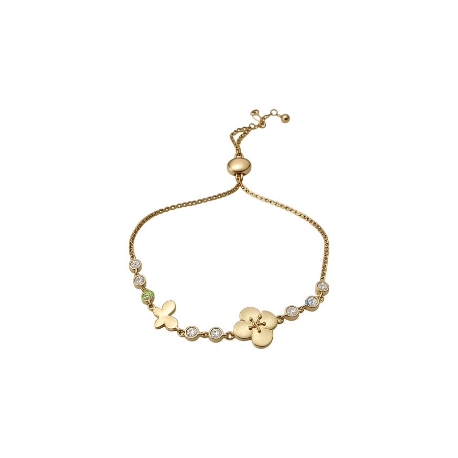 Forest-style fresh elegant zircon cat's eye stone flower bracelet, light luxury high-end feel, sweet and versatile women's jewelry - view 9