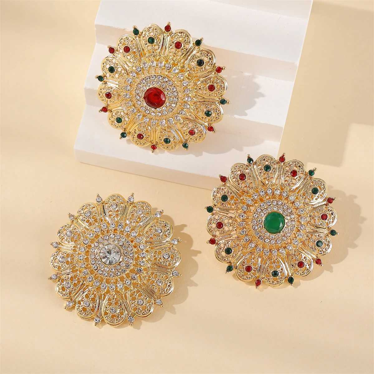 Moroccan Lady Flower Multi-layer Corsage Bride Collar Button Multi-functional Clothing Accessories Brooch Be Used As A Pendent Z260401
