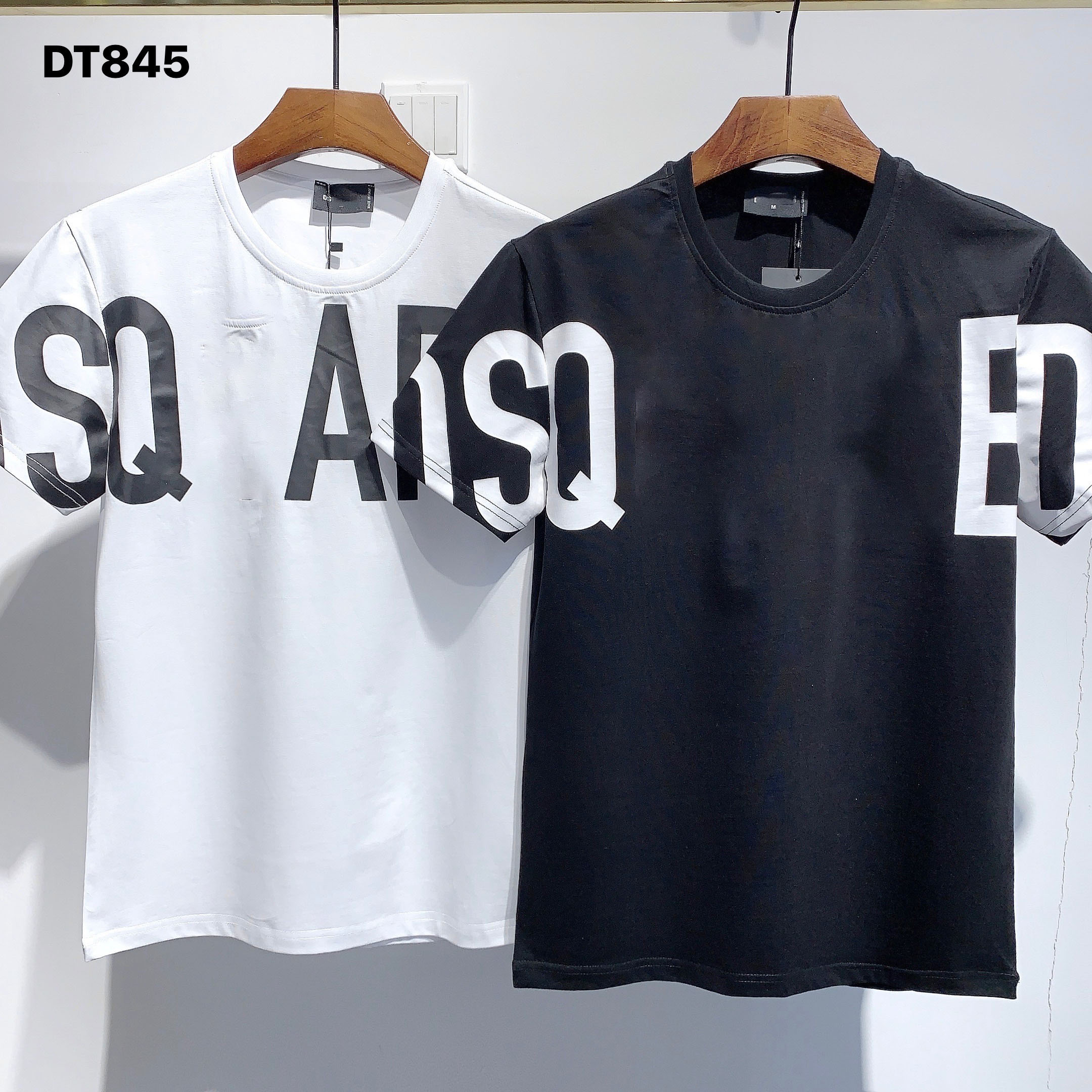 DS D2 Men's TSHIRTS graphic Pattern Print letter hippie Short-Sleeve T-Shirt hip hop high street Unisex DSQ streetwear tees DT845-2
