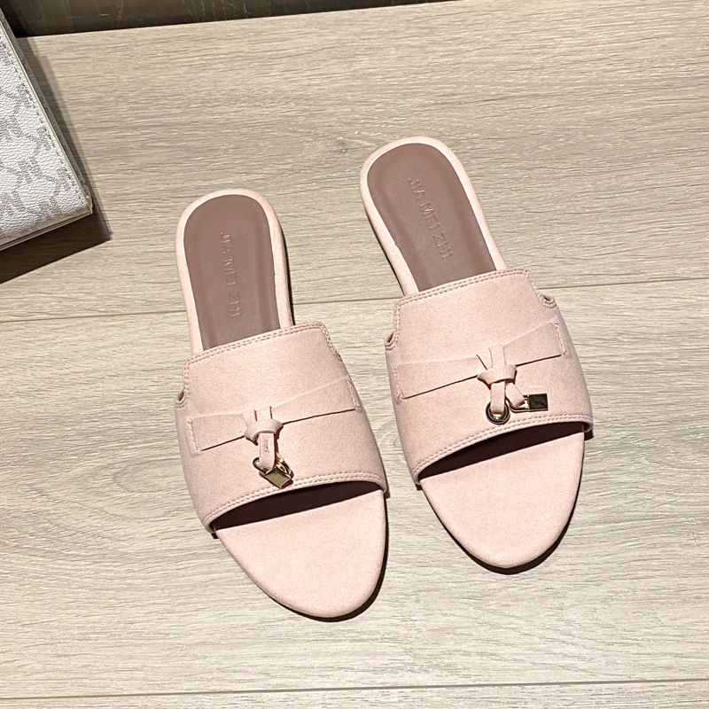 Hot New Free Shipping designer slippers for womens flat slippers blue beige black pink green Fashion Embroidered Flat Sandals with Horsebit Buckles fo