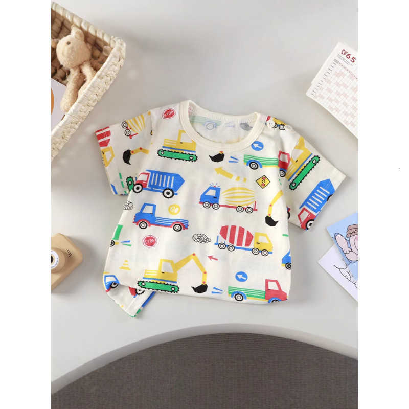 T-shirts T-shirts Children's pure cotton short-sleeve T-shirt girls' summer clothing infant and toddler summer wear new boys' top