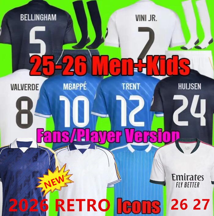 S-4XL 25 26 27 MBAPPE BELLINGHAM realS MaDrId soccer Jerseys 2025 2026 2027 VINI JR CAMAVINGA RODRYGO RUDIGER MODRIC TCHOUAMENI VALVERDE MEN KIDS shirt uniforms 666