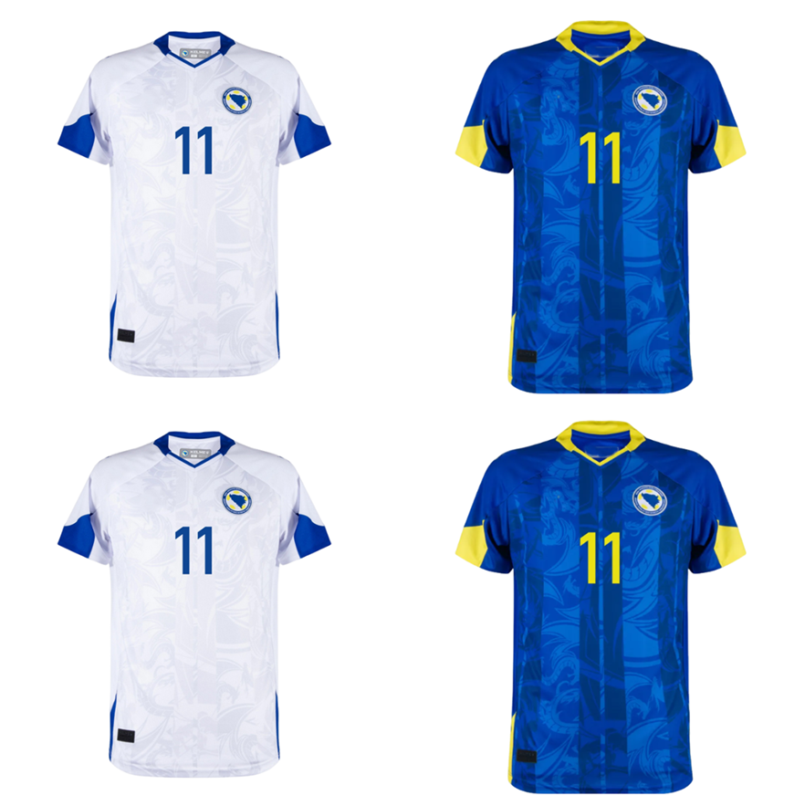 2026 2027 Bosnia-Herzegovina World Cup Jerseys 26 27 Bosnia and Herzegovina Dzeko Soccer Jerseys Home Away ALAJBEGOVIC BAJRAKTAREVIC Football Shirts S-4XL
