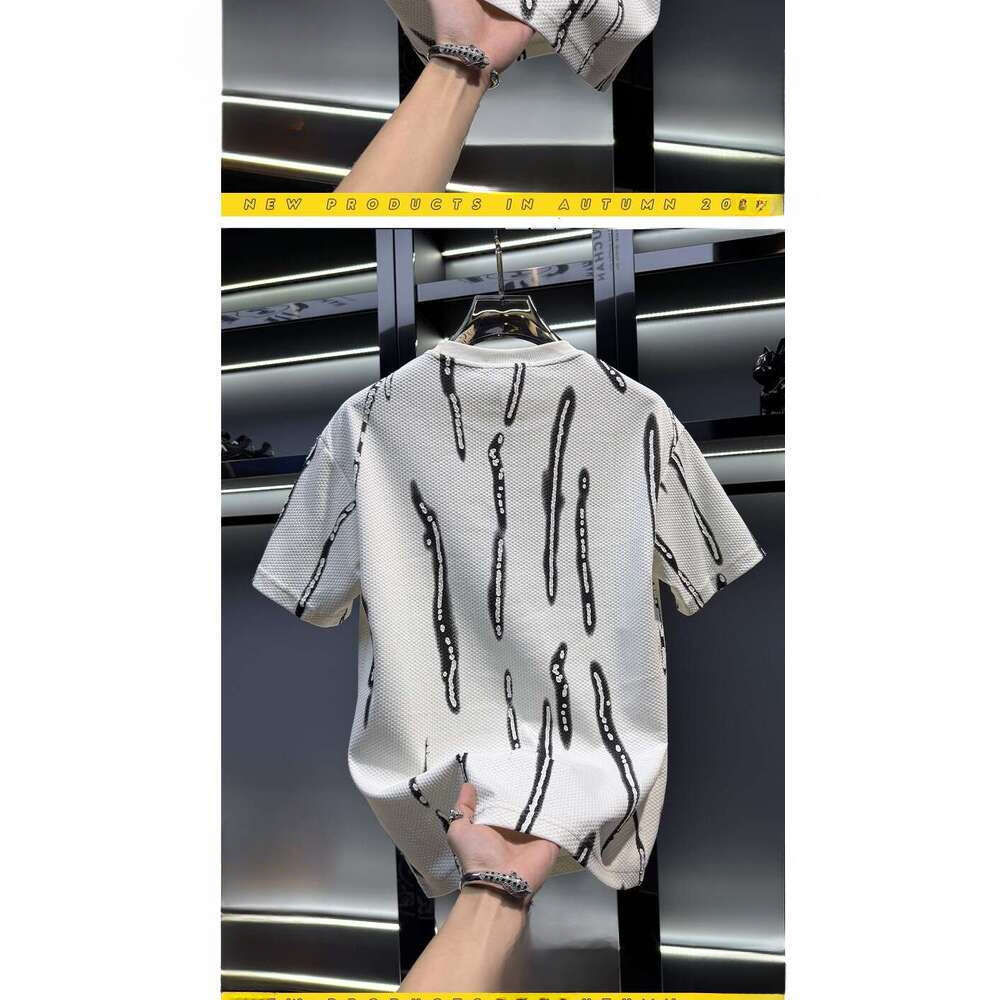 European High-End Embroidered Cartoon Short-Sleeve T-Shirt For Men Trendy Brand Lightweight And Breathable New Summer Men's Half-Sleeve Shirt Lua