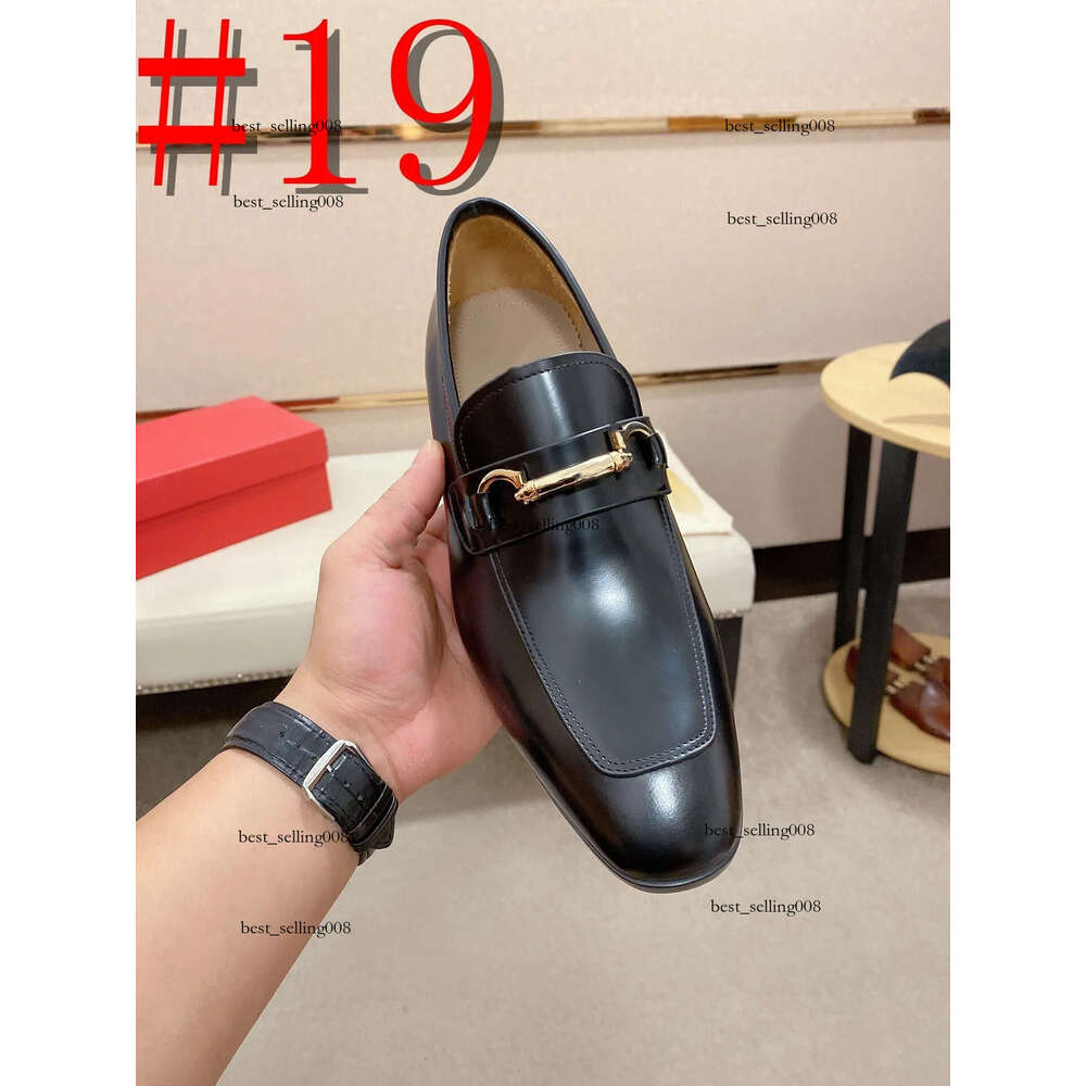 luxurious Italian Dress 2023 Oxford ferra feragamo ferragamo Leather Moccasins Brown Black Designer Loafers Men Classic High Quality Wedding Office Formal Shoes