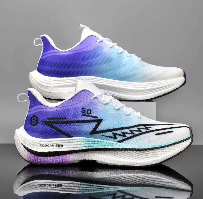 Designer Running Shoes Student Shock Absorbent Sports Shoes Youth Marathon Racing Carbon Plate Professional Running Shoes 26-4.1-2