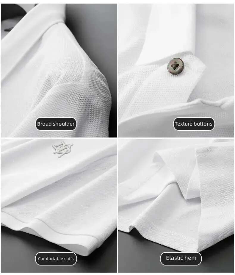 Men's Polos High End 100% Cotton Short Sleeve T-shirt Lapel Top Summer Designer Brand Embroidery Fashion Casual Polo Shirt