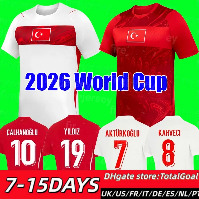 2006 Turkey YILDIZ Soccer Jerseys 26 27 Turkiye Home Away Men kids Players Fans Football Jersey Shirts kit Kit DEMIRAL Kokcu Calhanoglu ARDA GULER