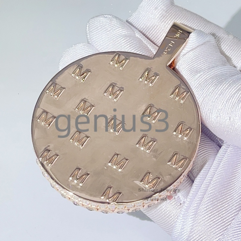 Pass Diamond Tester 25 Width Moissanite Diamond Iced Out Rose Gold Iced Out Custom Picture Pendant
