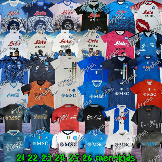 2021 2022 2023 SSC Napoli mens Soccer Jerseys BUONGIORNO KVARATSKHELIA MARADONA LUKAKU OSIMHEN NERES Naples Special 24 25 26 mens adult Football Shirts