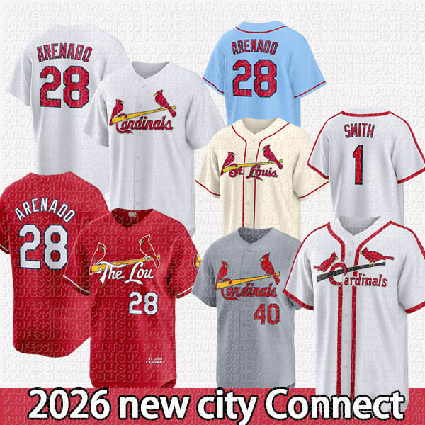 St. Louis Cardinal Jersey #28 Nolan Arenado #40 Willson Contreras Lars Nootbaar Nolan Gorman Jordan Walker 2026 city custom Baseball Jersey
