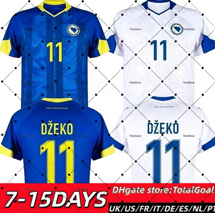 2026 Dzeko Soccer Jerseys Bosnia and Herzegovina 26 27 Home Away Men kids Players Fans Football Jersey Shirts kit Kit S-4XL