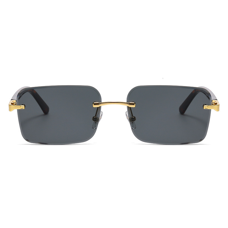 Fashion Tortoiseshell Temple Metal for Women 2025 New Cross-border Personality Square Sunglasses